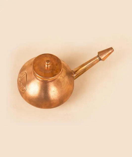 純銅洗鼻壺 (Jala Neti Pot)|瑜伽士淨化法工具