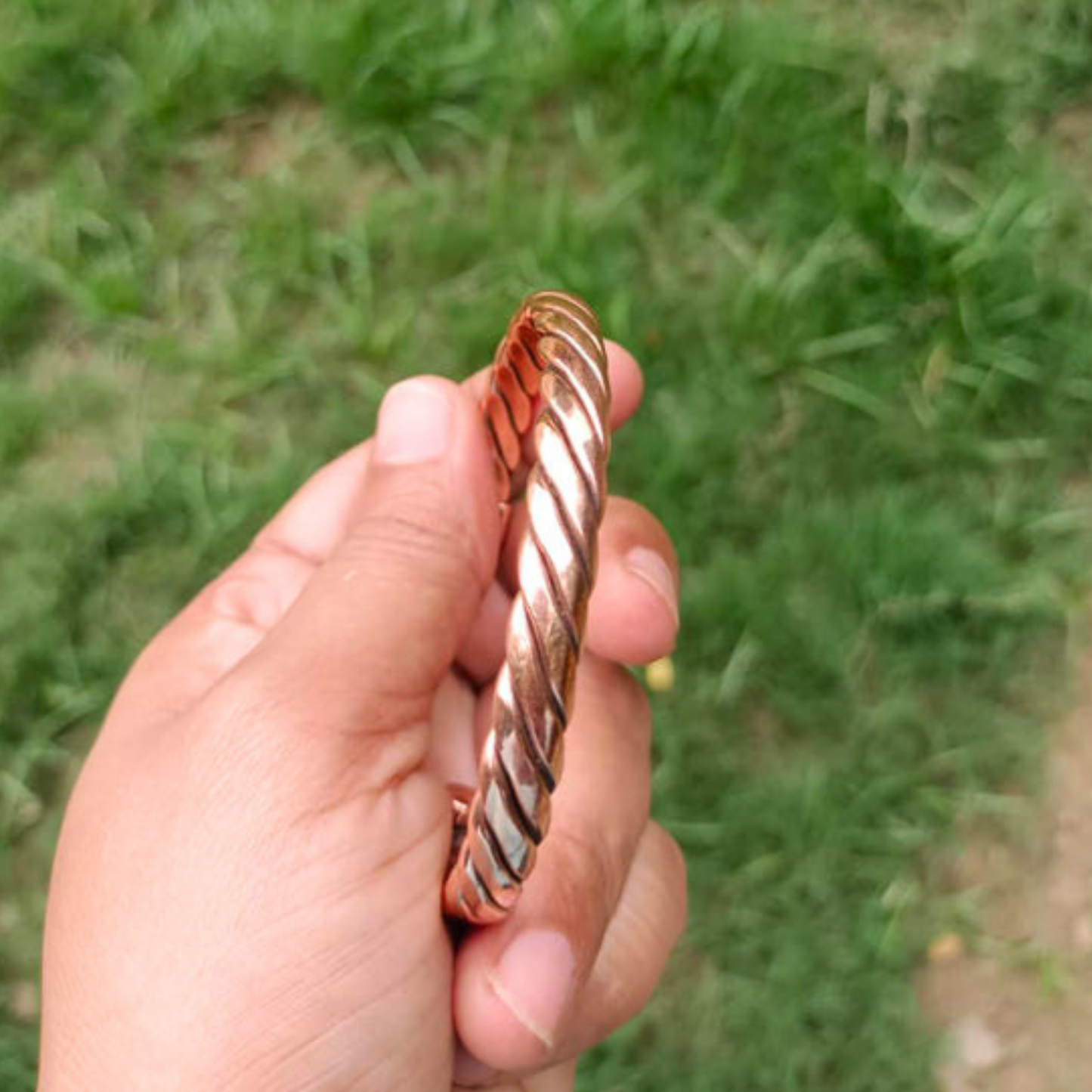 SALES - Twisted Rope Pure Copper Bracelet | 職人手作三束錘鍛銅手環 (#YSS1)