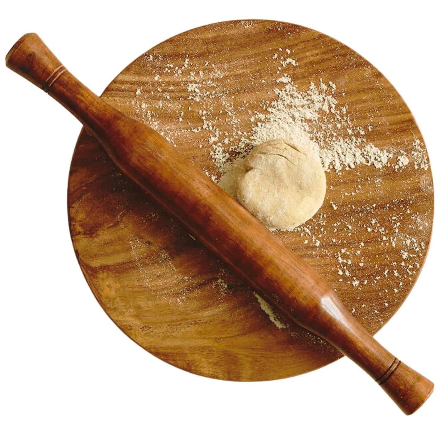 Wooden Chapati Chakla | 印度木擀麵團工具 製作風味的 Roti 必備