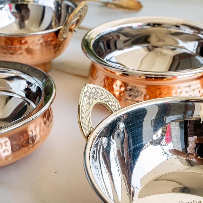 Steel Copper Serving Set of 5| 印度料理餐具組合