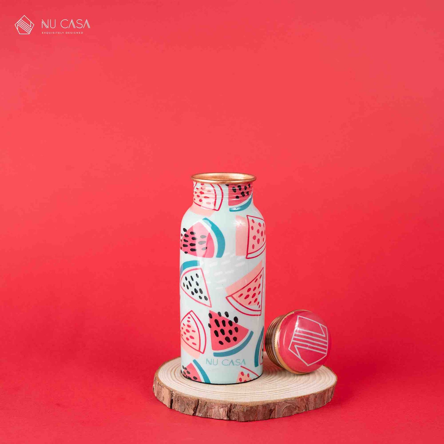 Ayurveda Copper Purple Flower Bottle (500ml) |阿育吠陀銅水樽