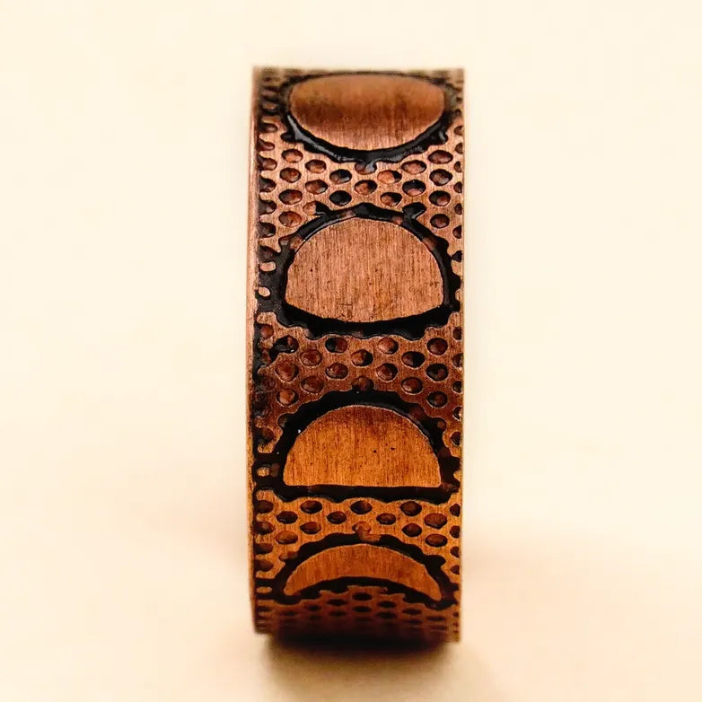 Handcrafted Moon Phase Copper Ring |手作感月盈律動純銅戒指 (#YS019)