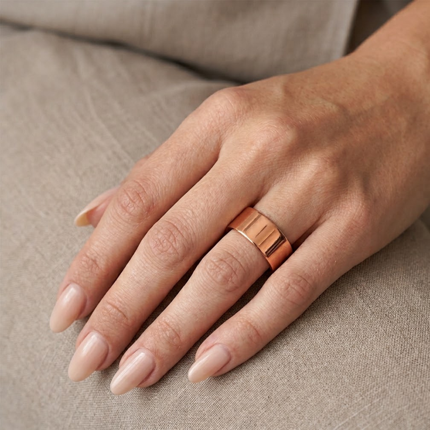 Unisex Pure Copper Polished Fingers Ring |極簡美學純銅手工戒指 (#YS039)