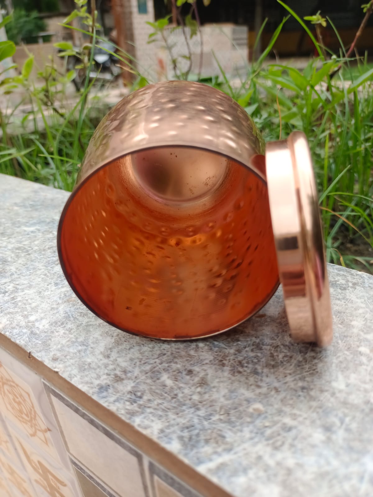 Ayurveda Attro Copper Cup (350ml) ｜ 阿育吠陀有蓋銅水杯 (#CC350)