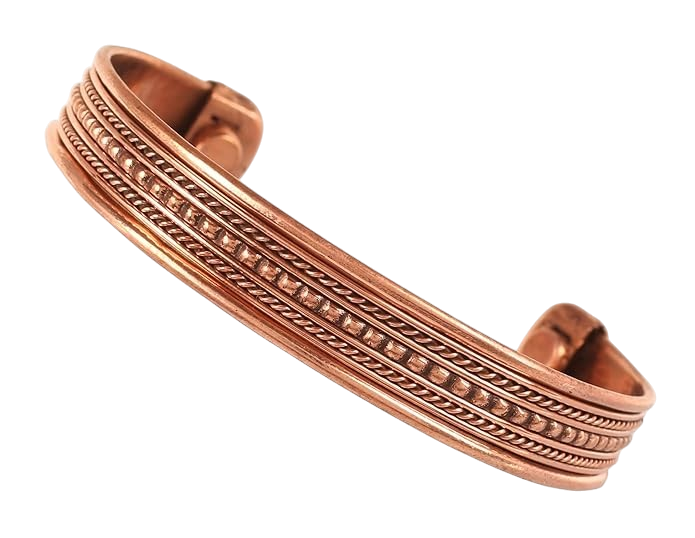 Hammered Retro Braid Copper Bracelet  |  立體壓紋編織純銅手鐲 (YS025)