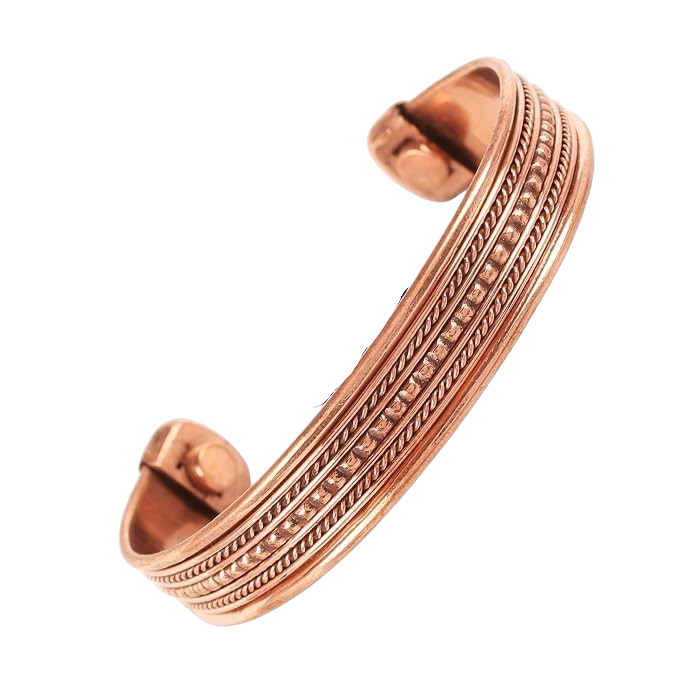 Hammered Retro Braid Copper Bracelet  |  立體壓紋編織純銅手鐲 (YS025)