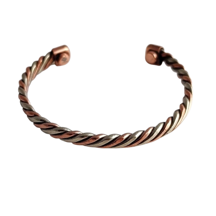 SALES - Two Tone Twisted Copper Bracelet  |  雙色麻花螺旋編織手鐲 (隨機款式) (#YS027)
