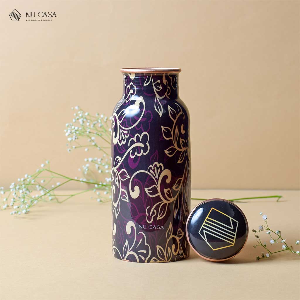 Ayurveda Copper Watermelon Print Bottle (500ml) ｜阿育吠陀銅水樽 水果西瓜式