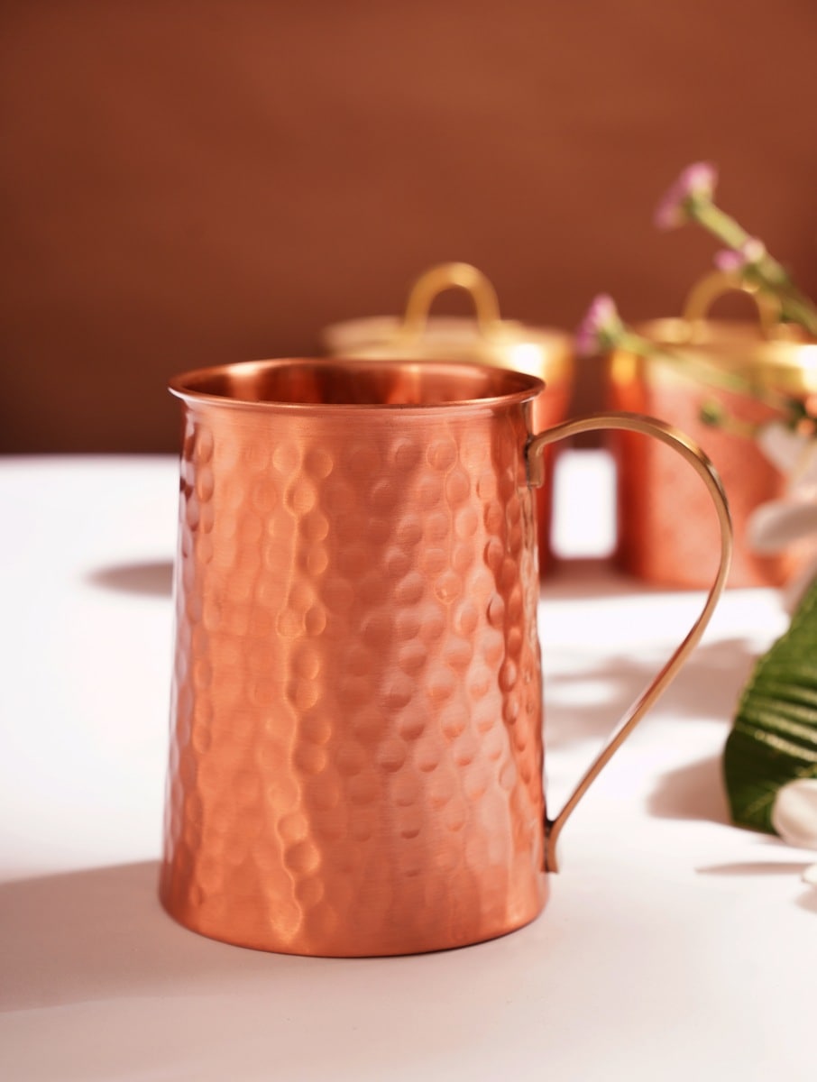 Copper Mugs (500ml) ｜ 銅水瓶旅行套裝｜阿育吠陀飲用銅水習慣