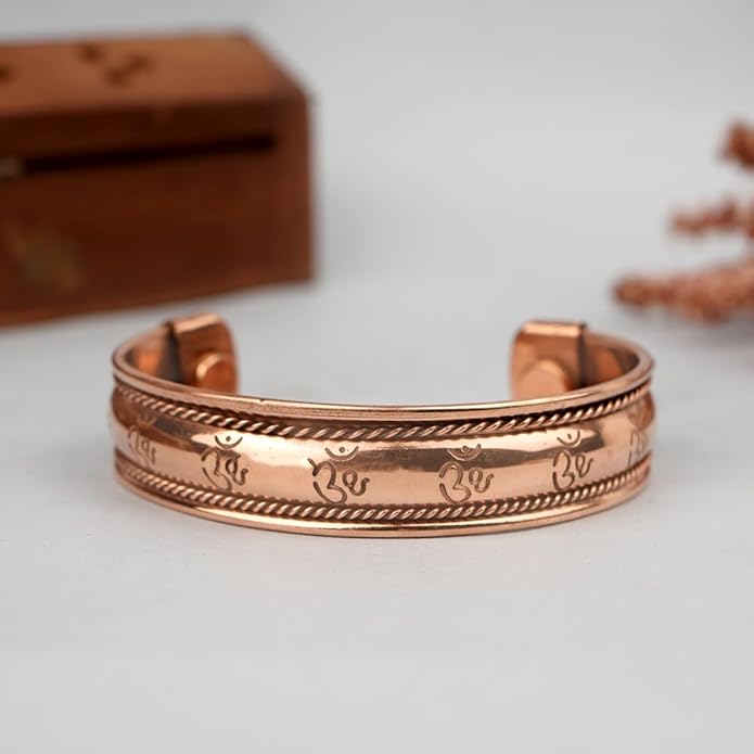 Handcrafted Om Copper Bracelet｜神聖的象徵符號純銅手工手環 （#YS020)