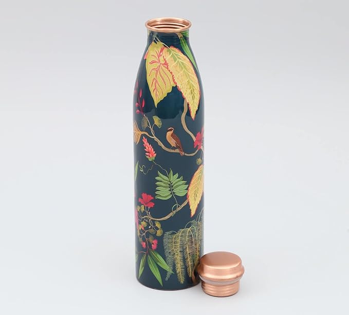Copper Forest Printed Bottle  (950ml) ｜ 印度手工純銅水瓶