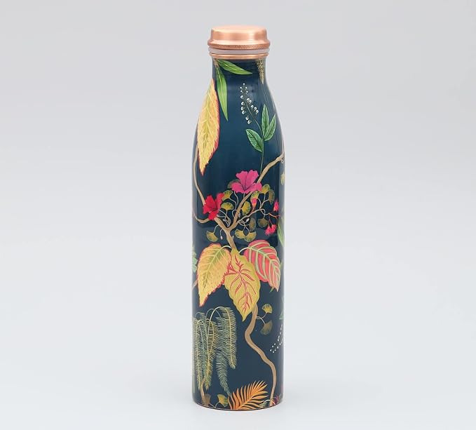 Copper Forest Printed Bottle  (950ml) ｜ 印度手工純銅水瓶