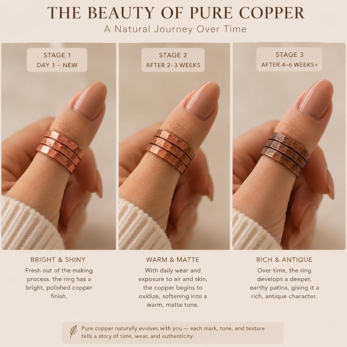 Hammered Thumb Copper Ring ｜手工錘打純銅大拇指戒指  (#YS031)