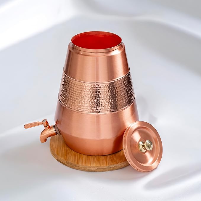 Copper Water Pot Dispenser with Tap(5L) ｜ 純銅精品儲水桶5公升