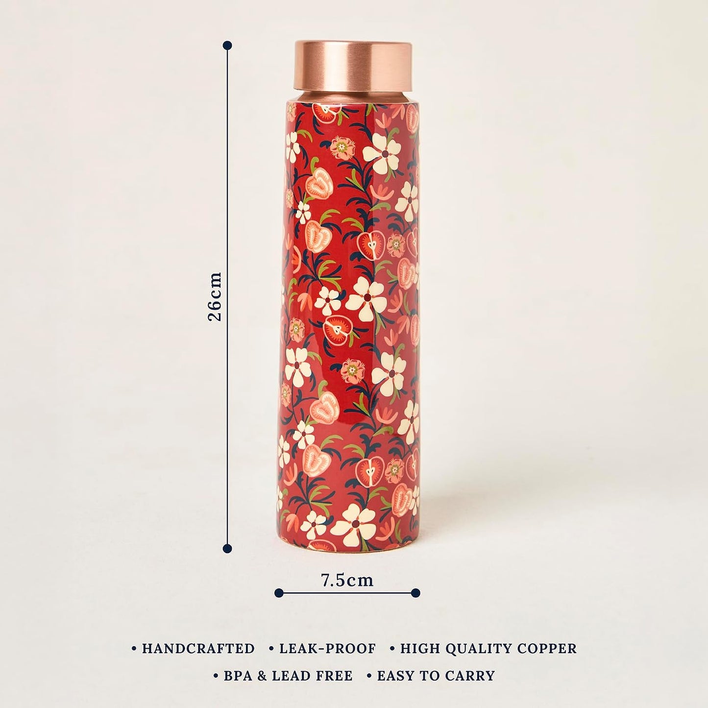 Copper Chumbak Apple Orchards Bottle  (950ml) ｜ 印度手工純銅水瓶