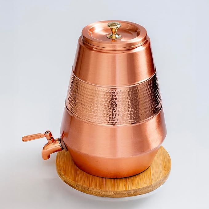 Copper Water Pot Dispenser with Tap(5L) ｜ 純銅精品儲水桶5公升
