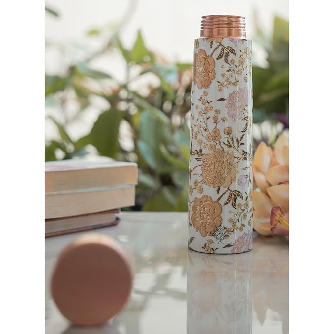 Ayurveda Yellow Gold Rose Copper Bottle (750ml) 阿育吠陀銅水樽