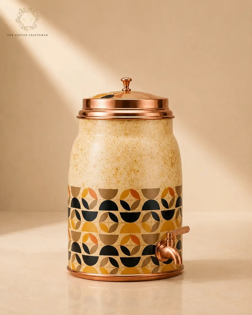 Copper Ceramic Dispenser with Tap (8L) ｜ 純銅陶瓷外觀儲水桶 - 8公升