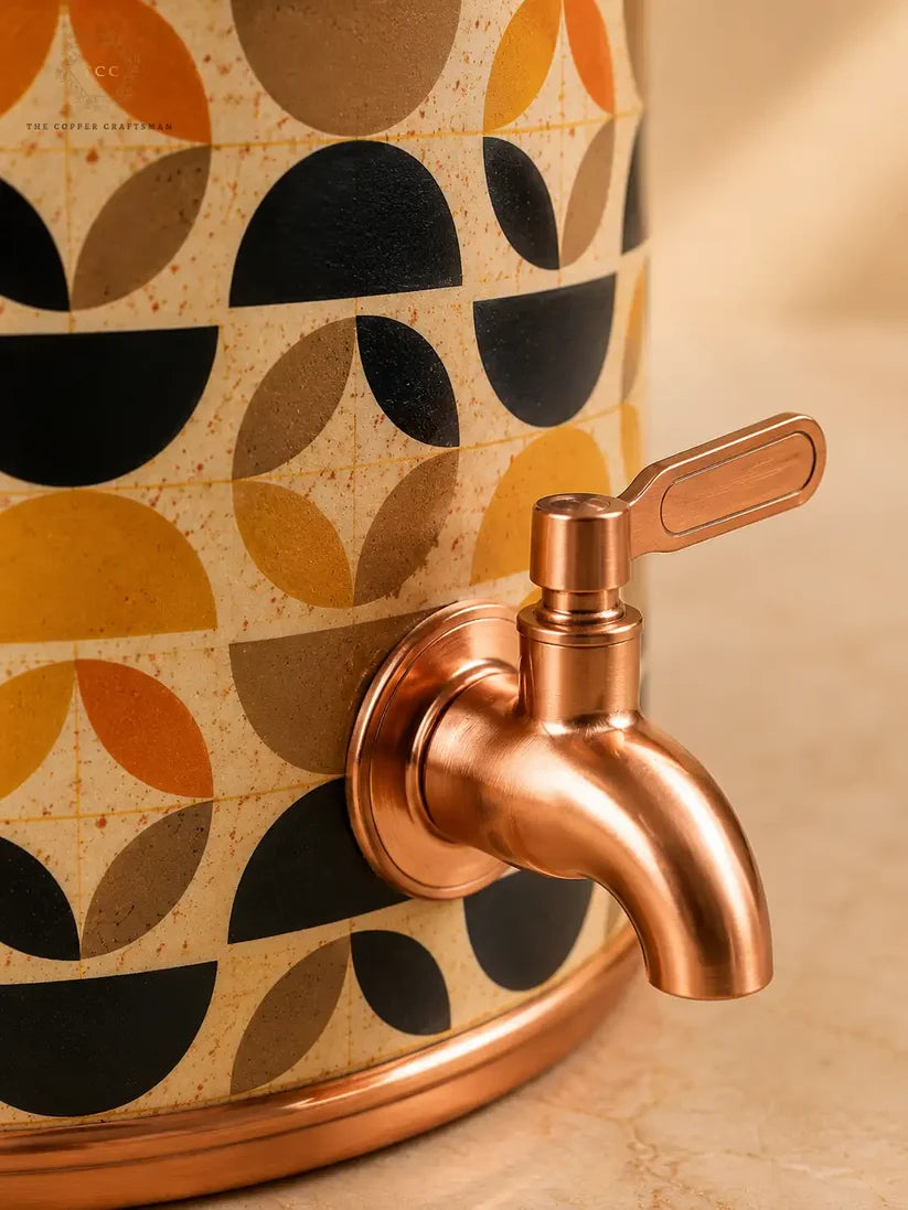 Copper Ceramic Dispenser with Tap (8L) ｜ 純銅陶瓷外觀儲水桶 - 8公升