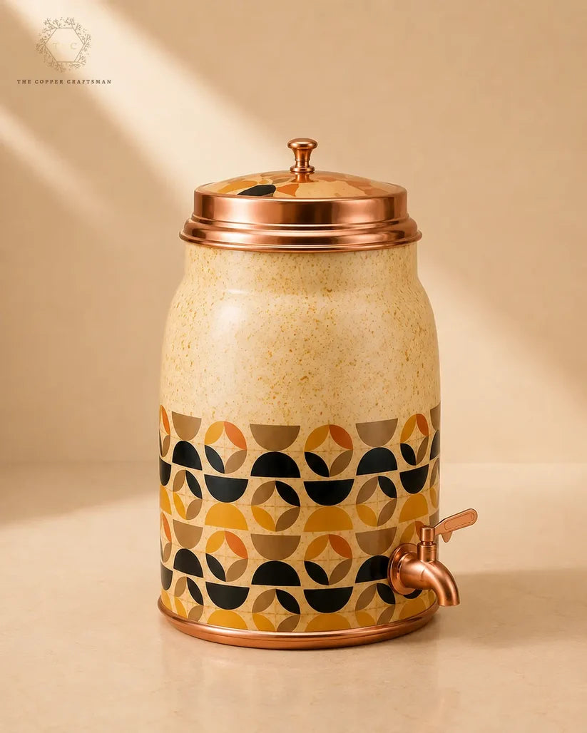 Copper Ceramic Dispenser with Tap (8L) ｜ 純銅陶瓷外觀儲水桶 - 8公升