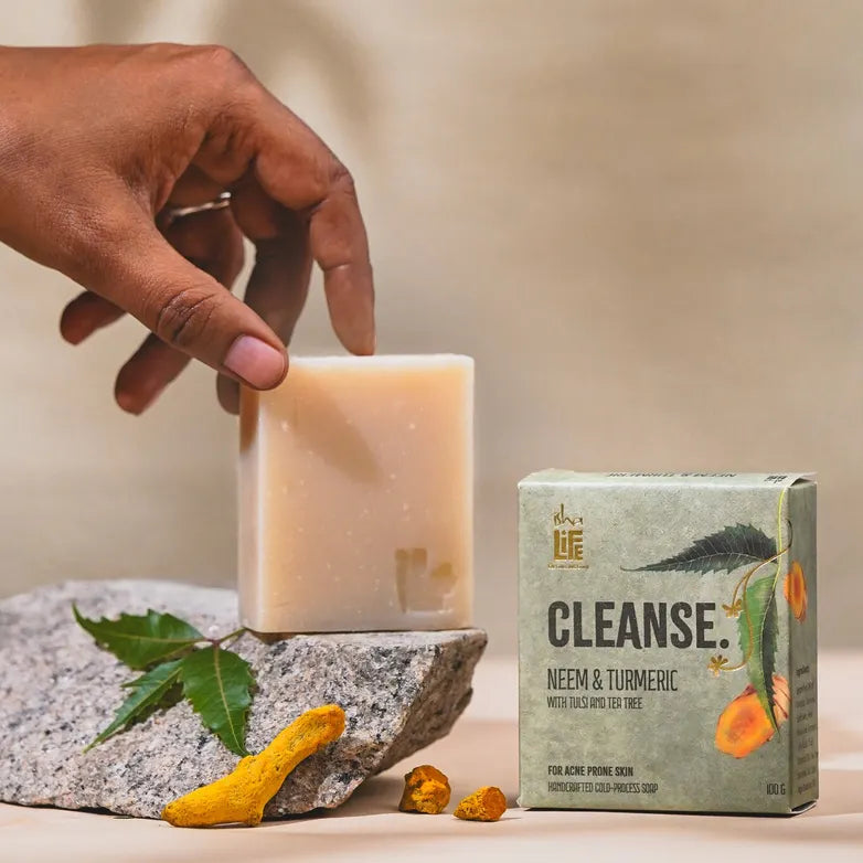 Cleanse Neem & Turmeric Soap｜潔淨手工皂 含印度苦楝、薑黃、聖羅勒和茶樹精華