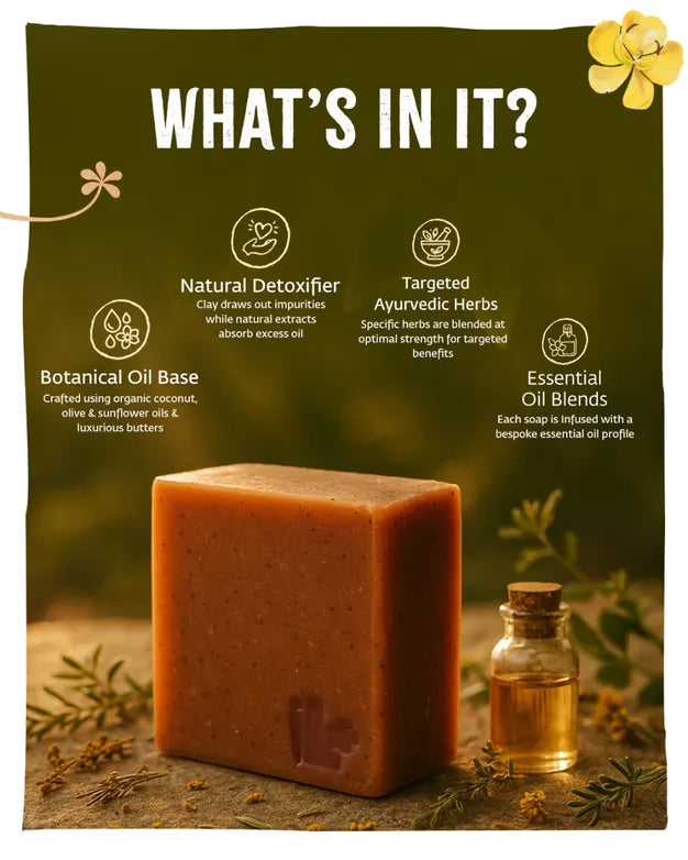 Cleanse Neem & Turmeric Soap｜潔淨手工皂 含印度苦楝、薑黃、聖羅勒和茶樹精華