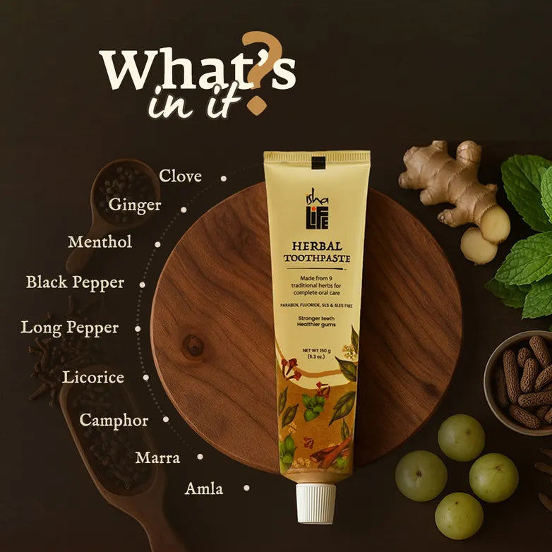 Ayurvedic Herbal Toothpaste |  阿育吠陀混合草本牙膏 無氟配方 150 gm (Pack of 4)