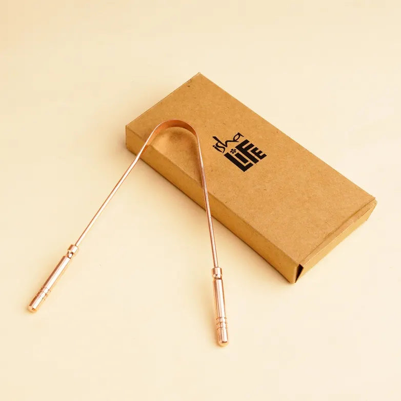 Ishalife Copper Tongue Cleaner｜經典純銅淨化刮舌棒 清晨排毒儀式 (Pack of 2)