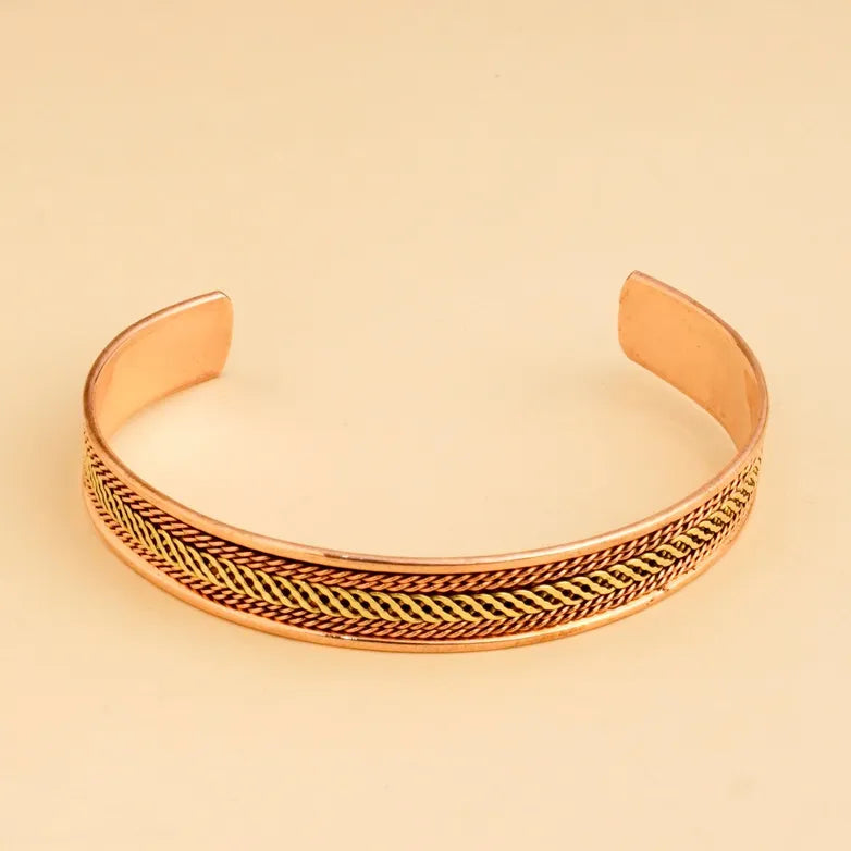 Copper & Brass Combined Adjustable Bracelet ｜銅黃銅組合可調式手鐲 （#YS004）
