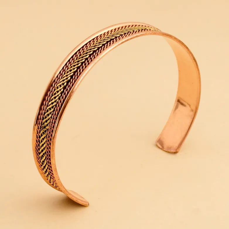 Copper & Brass Combined Adjustable Bracelet ｜銅黃銅組合可調式手鐲 （#YS004）
