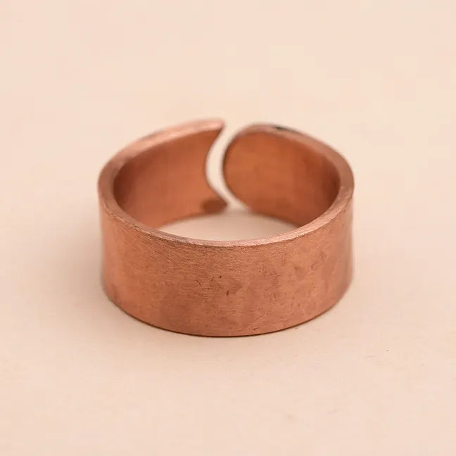 Handcrafted Surya & Moon Copper Ring ｜純銅手作日月平衡戒指 (#YS022)
