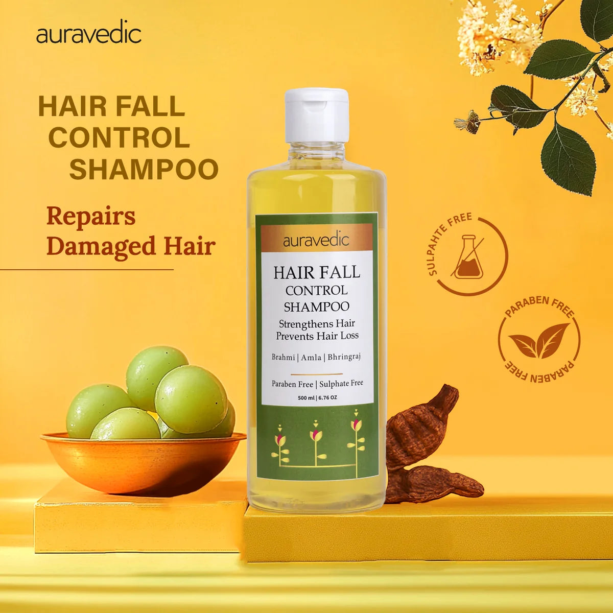 Auravedic Hair Fall Control Shampoo (500ml)