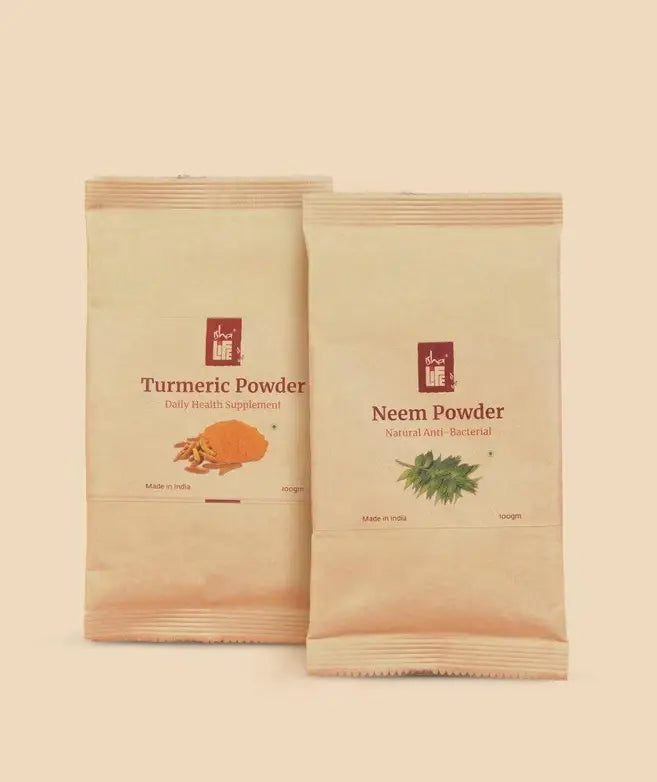 Neem Powder & Turmeric Powder Combo｜印度苦楝粉及薑黃粉 排毒組合