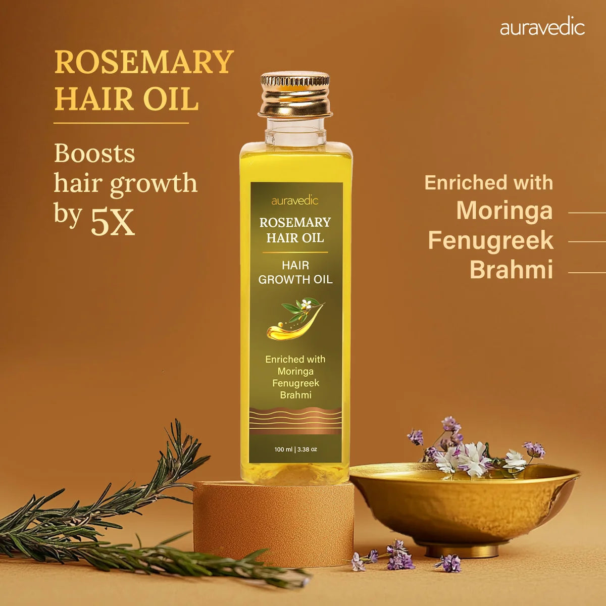 Auravedic Rosemary Hair Oil (100ml)