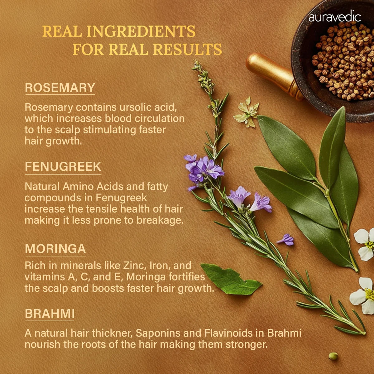 Auravedic Rosemary Hair Oil (100ml)