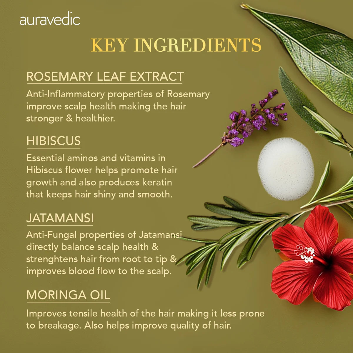 Auravedic Rosemary Shampoo (300ml)