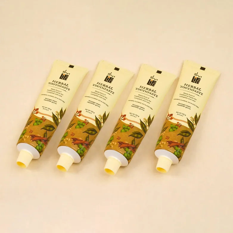 Ayurvedic Herbal Toothpaste |  阿育吠陀混合草本牙膏 無氟配方 150 gm (Pack of 4)