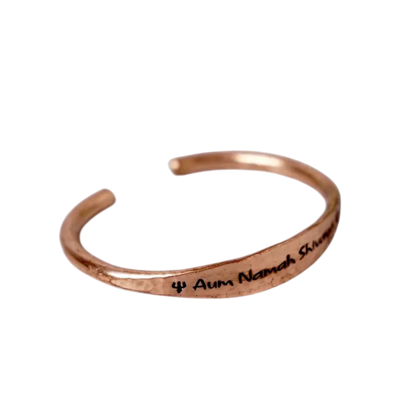 Aum Namah Shivaya Adjustable Hammered Copper ｜Om Namah Shivay 可調式錘紋銅手鐲 (#YS001)