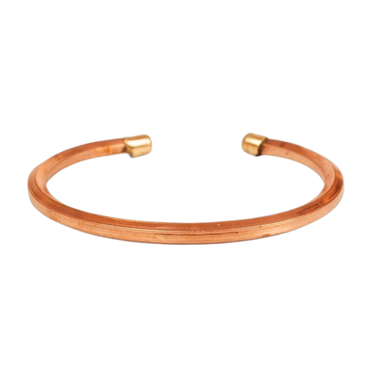 The Minimalist Dual-Cap Copper Bracelet |  極簡雙端黃銅工藝手鐲 | (YS024)