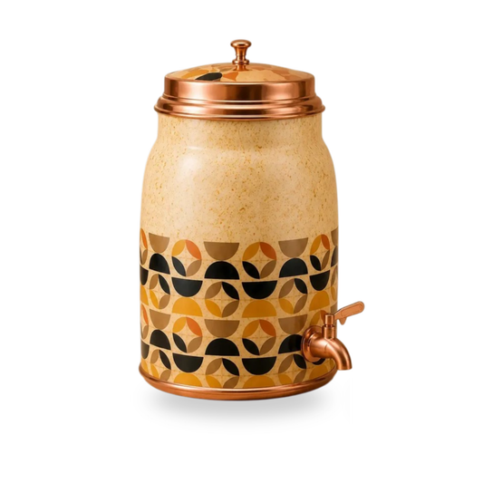 Copper Ceramic Dispenser with Tap (8L) ｜ 純銅陶瓷外觀儲水桶 - 8公升