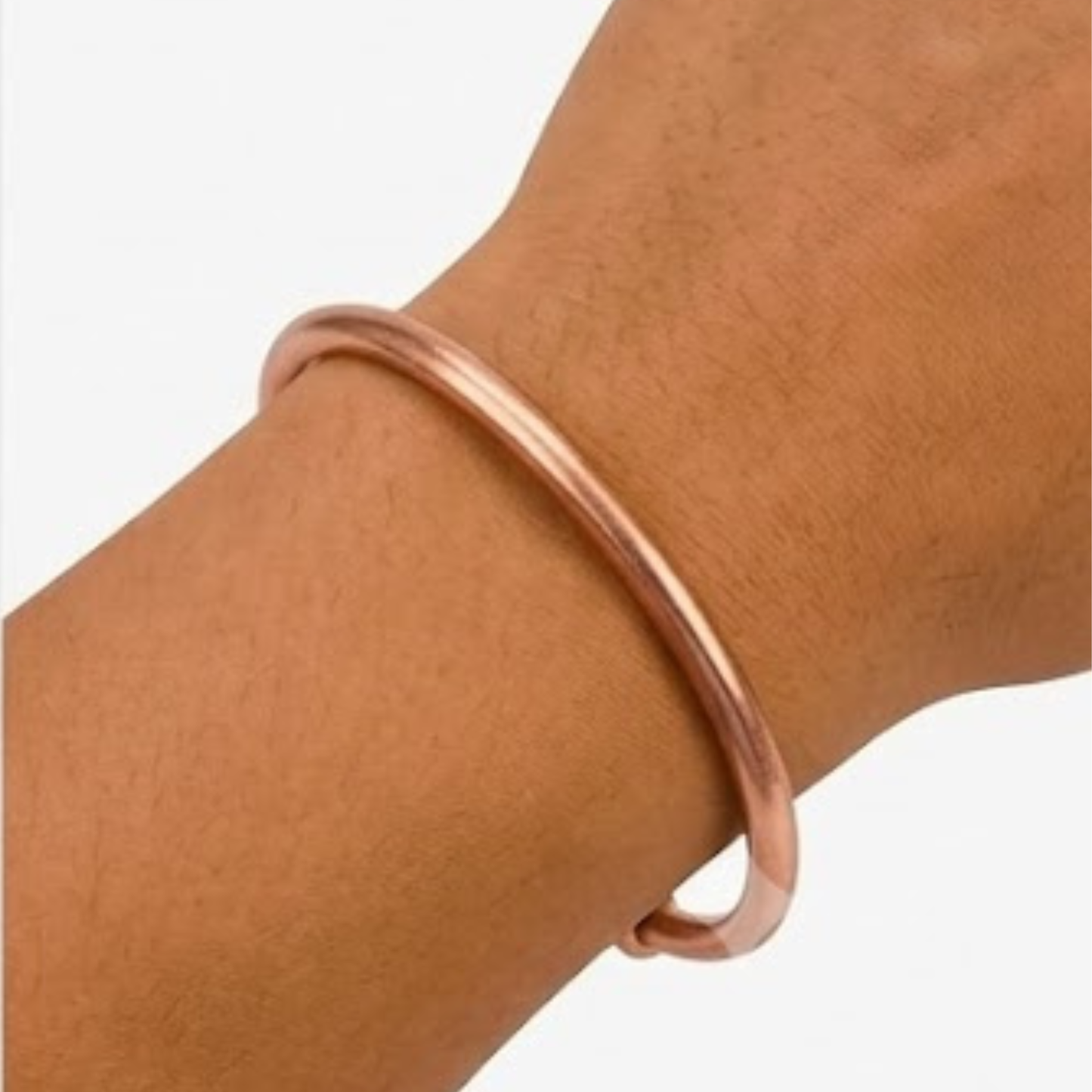 Copper Rounded Bracelet  |  純銅實心雙圓頭手鐲 (YS021)