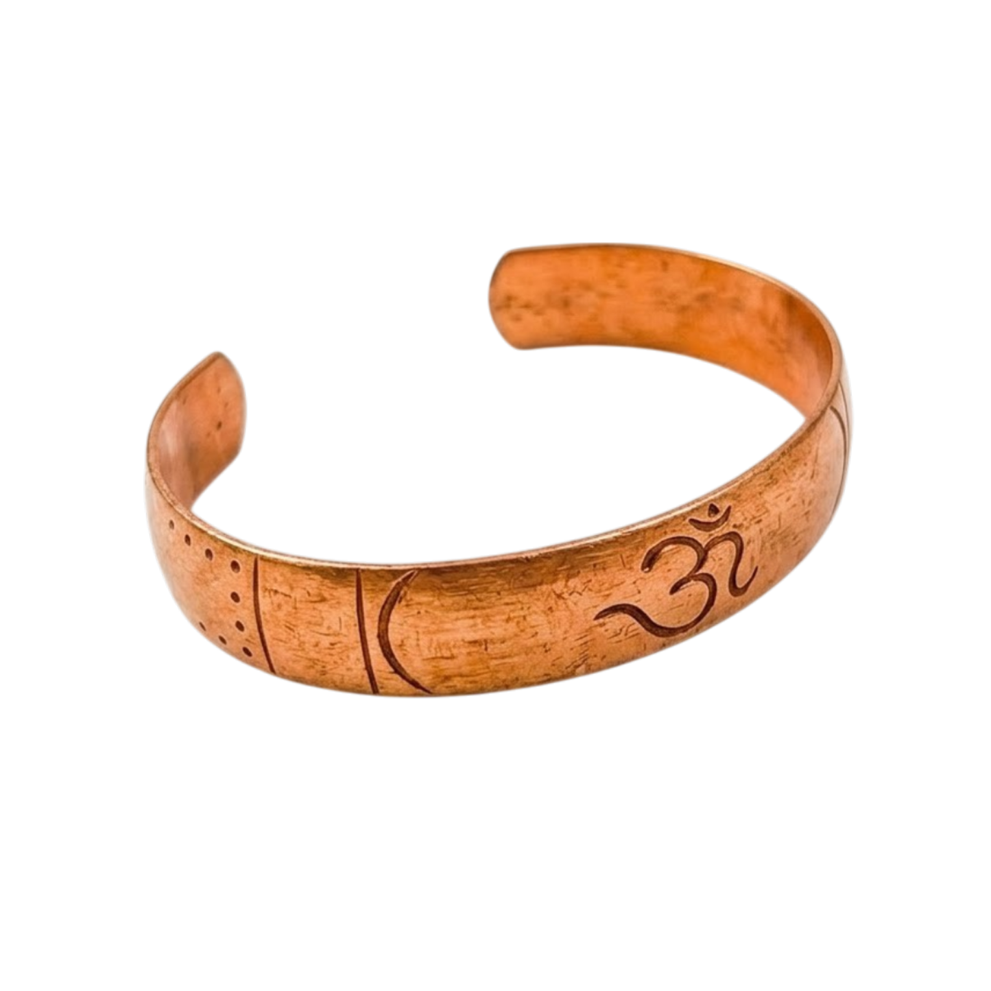 Handcrafted Om Copper Kada Bracelet｜神聖的象徵符號純銅手工手環 （#YS015)