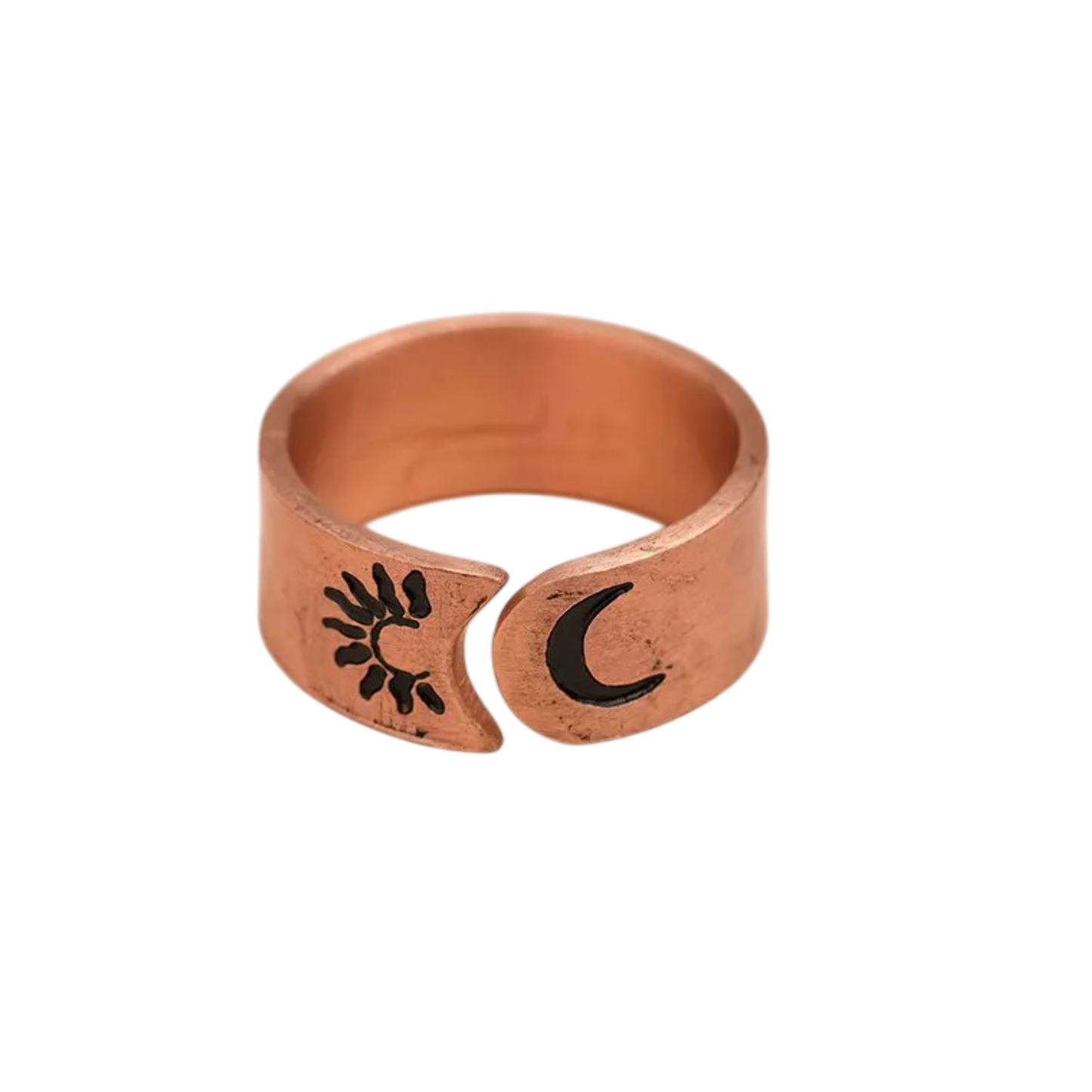Handcrafted Surya & Moon Copper Ring ｜純銅手作日月平衡戒指 (#YS022)