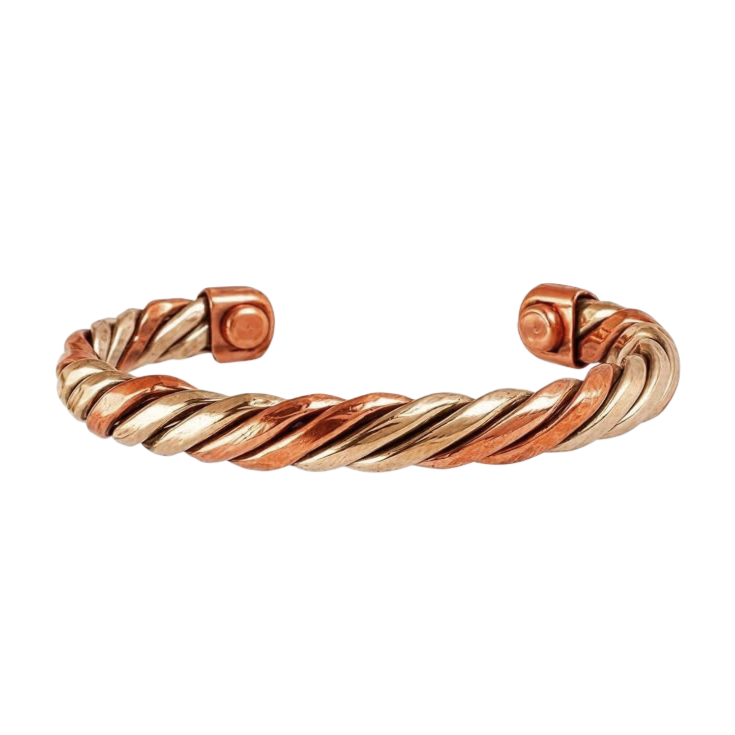 Two-Tone Twisted Copper Bracelet  |  雙色麻花螺旋編織手鐲 (YS027)