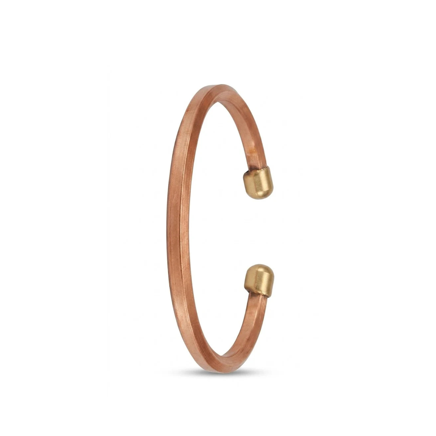The Minimalist Dual-Cap Copper Bracelet |  極簡雙端黃銅工藝手鐲  (#YS024)