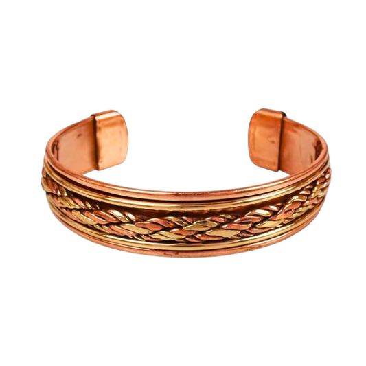 Vintage Intertwined Copper ｜雙色手工編織純銅手鐲 (#YS029)