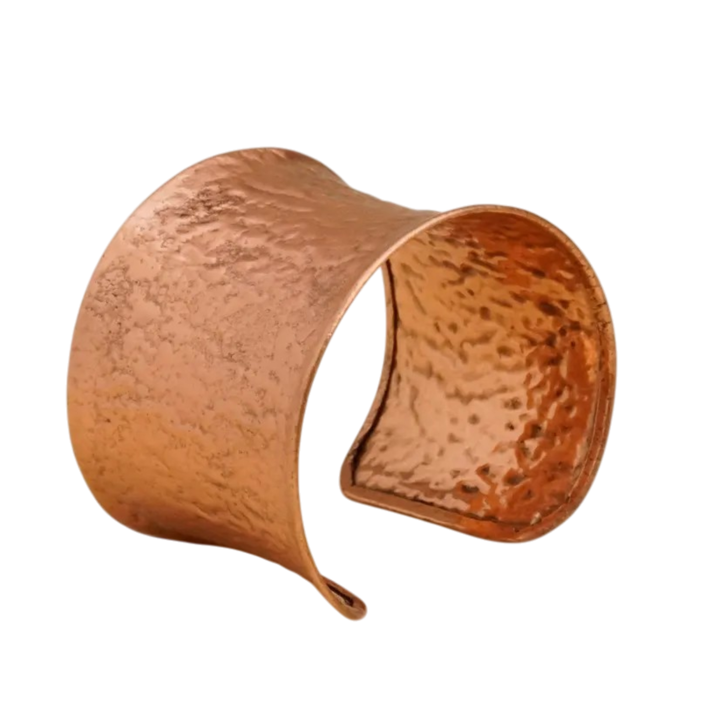 Hammered Style Copper Kada｜純銅手工鍛打錘紋寬手環 （#YS007）
