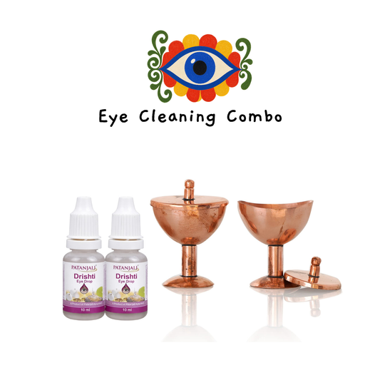 Eyes treatment Combo ｜2支帕坦伽利眼藥水 (10ml) ＋1套純銅洗眼杯