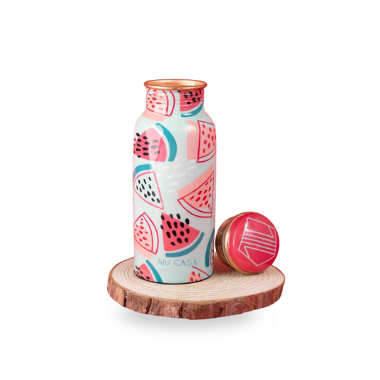 Ayurveda Copper Purple Flower Bottle (500ml) ｜阿育吠陀銅水樽