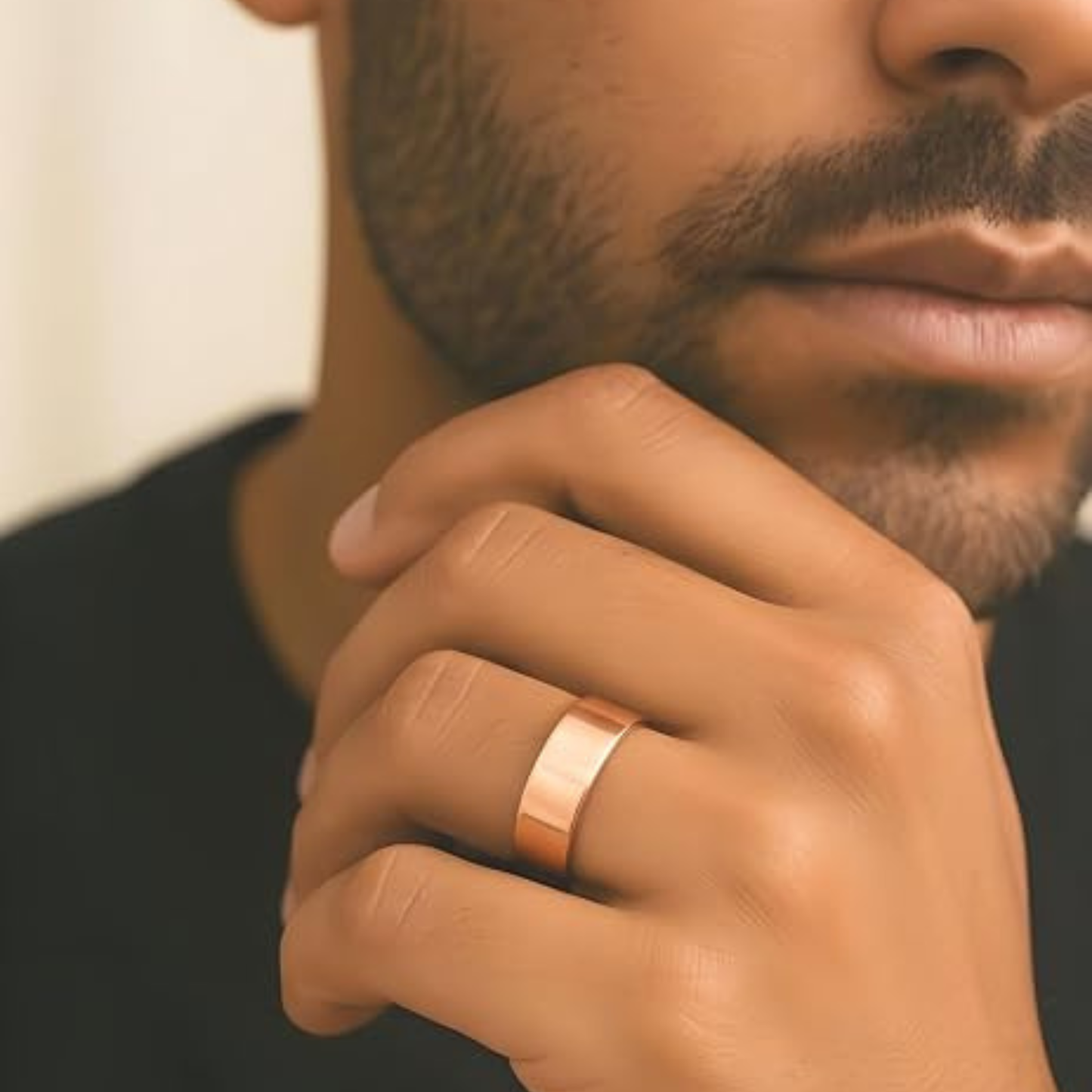 Unisex Pure Copper Polished Fingers Ring ｜極簡美學純銅手工戒指 (#YS039)